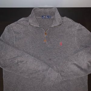 Polo Ralph Lauren Quarter Zip Sweater ‘Dark Grey’